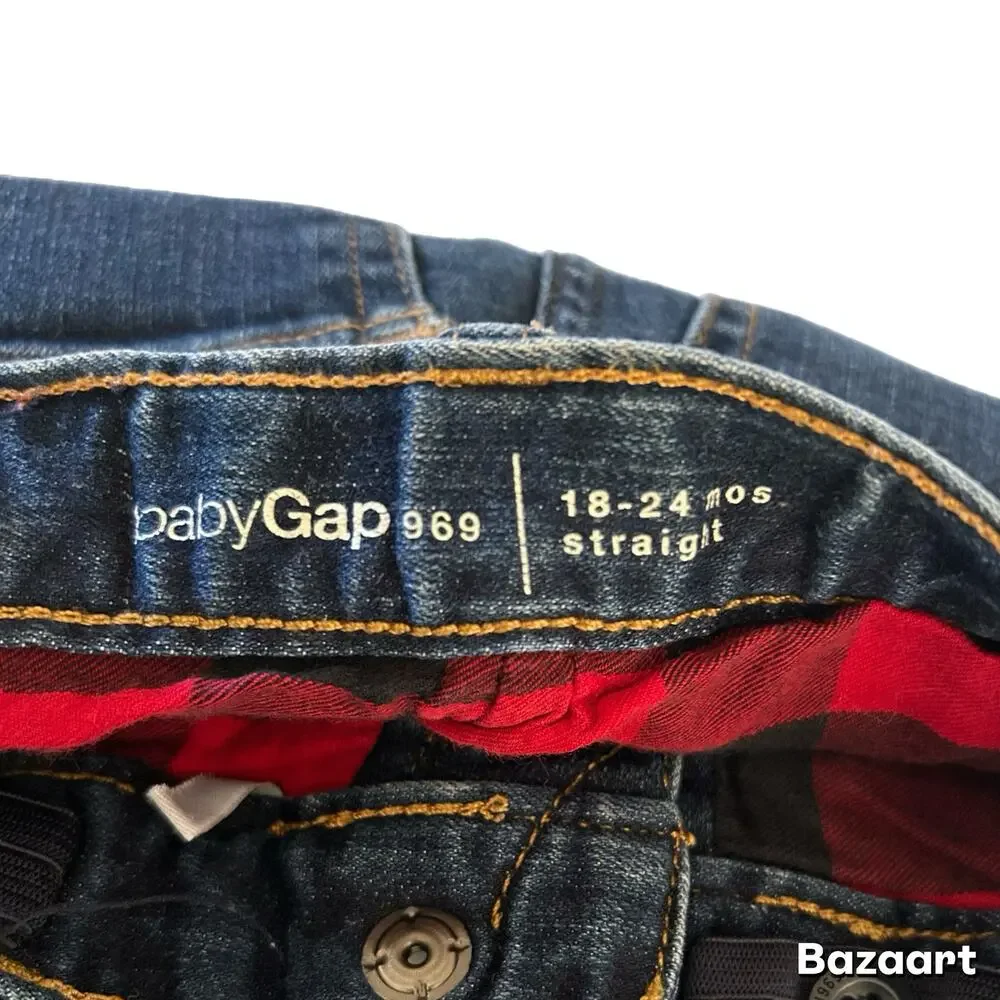Baby Gap Flannel Lined Straight Leg Jeans Baby Boy 18-24 Months